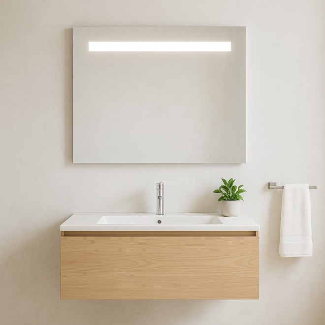 Wiesbaden Tigris Spiegel Vierkant 80x80cm - Led